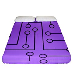 Peripherals Fitted Sheet (queen Size) by Amaryn4rt