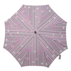 Pink Love Hook Handle Umbrellas (medium) by Valentinaart