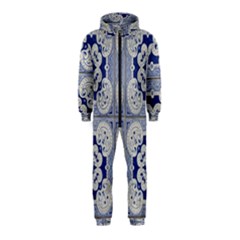 Ceramic Portugal Tiles Wall Hooded Jumpsuit (kids) by Amaryn4rt