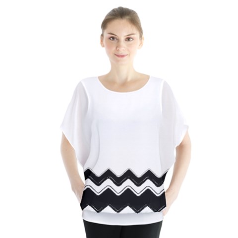 Chevrons Black Pattern Background Blouse by Nexatart