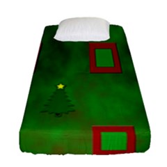 Christmas Trees And Boxes Background Fitted Sheet (single Size) by Nexatart