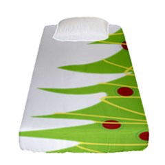 Christmas Tree Christmas Fitted Sheet (single Size) by Nexatart