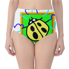 Insect Ladybug High-waist Bikini Bottoms by Nexatart