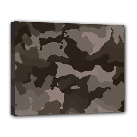 Background For Scrapbooking Or Other Camouflage Patterns Beige And Brown Canvas 14  X 11  by Nexatart