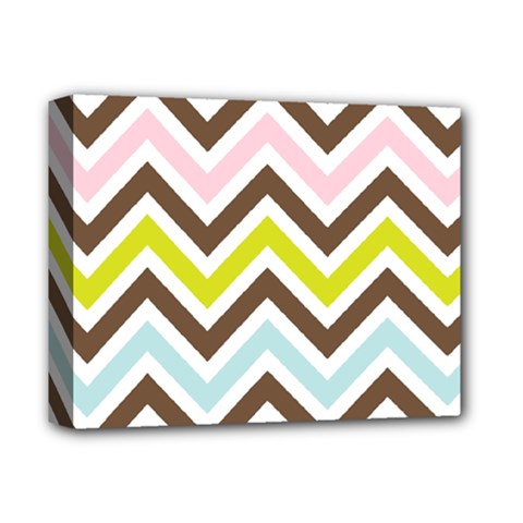 Chevrons Stripes Colors Background Deluxe Canvas 14  X 11  by Nexatart