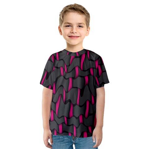 Weave And Knit Pattern Seamless Background Kids  Sport Mesh Tee by Nexatart