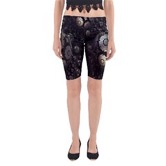 Fractal Sphere Steel 3d Structures Yoga Cropped Leggings by Nexatart