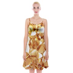 Golden Crystals Spaghetti Strap Velvet Dress by Brittlevirginclothing