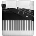 Piano Keyboard With Notes Vector Duvet Cover Double Side (King Size) View1