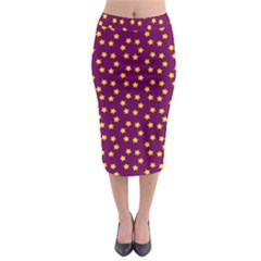 Star Christmas Red Yellow Midi Pencil Skirt by Nexatart