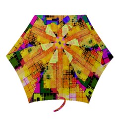 Abstract Squares Background Pattern Mini Folding Umbrellas by Nexatart