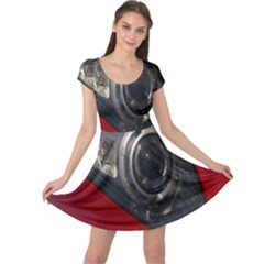 Auto Red Fast Sport Cap Sleeve Dresses by Nexatart