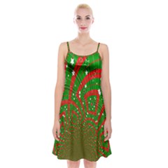 Background Abstract Christmas Pattern Spaghetti Strap Velvet Dress by Nexatart