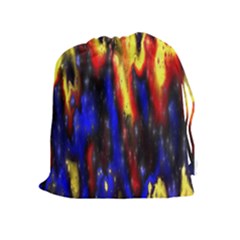 Banner Header Plasma Fractal Drawstring Pouches (extra Large) by Nexatart