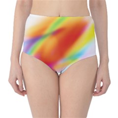 Blur Color Colorful Background High-waist Bikini Bottoms by Nexatart