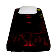 Christmas Advent Gloss Sparkle Fitted Sheet (single Size) by Nexatart