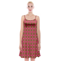 Christmas Paper Wrapping Spaghetti Strap Velvet Dress by Nexatart
