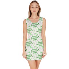 Saint Patrick Motif Pattern Sleeveless Bodycon Dress by dflcprintsclothing