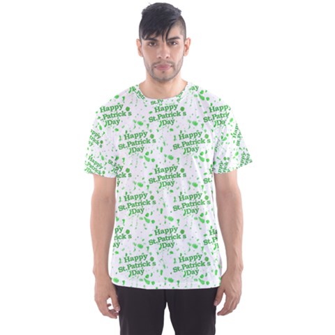 Saint Patrick Motif Pattern Men s Sport Mesh Tee by dflcprintsclothing