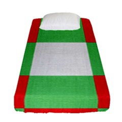 Fabric Christmas Colors Bright Fitted Sheet (single Size) by Nexatart