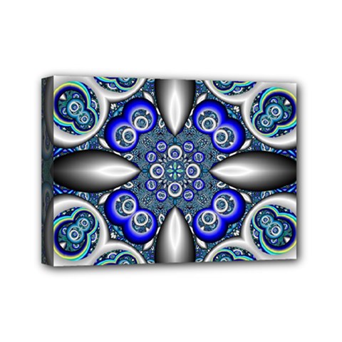 Fractal Cathedral Pattern Mosaic Mini Canvas 7  X 5  by Nexatart