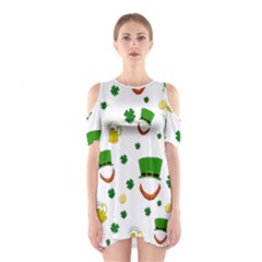 St  Patrick s Day Pattern Shoulder Cutout One Piece by Valentinaart