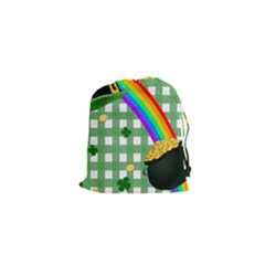 St  Patrick s Day Rainbow Drawstring Pouches (xs)  by Valentinaart