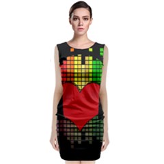 Love Music Sleeveless Velvet Midi Dress by Valentinaart