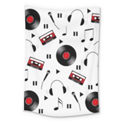 Music Pattern Large Tapestry by Valentinaart