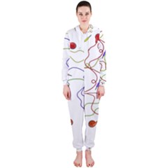 Colorful Earphones  Hooded Jumpsuit (ladies)  by Valentinaart