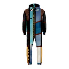 Glass Facade Colorful Architecture Hooded Jumpsuit (kids) by Nexatart