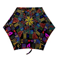Letters A Abc Alphabet Literacy Mini Folding Umbrellas by Nexatart
