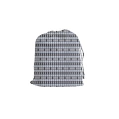Pattern Grid Squares Texture Drawstring Pouches (small)  by Nexatart