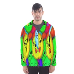 Smiley Girl Lesbian Community Hooded Wind Breaker (men) by Nexatart
