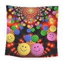Smiley Laugh Funny Cheerful Square Tapestry (Large) View1