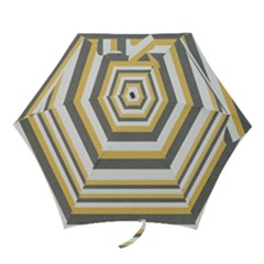 Textile Design Knit Tan White Mini Folding Umbrellas by Nexatart