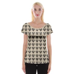 Puppy Dog Pug Pup Graphic Women s Cap Sleeve Top by Amaryn4rt