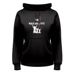 Black The Walking Cats  Women s Pullover Hoodie by FunnySaying