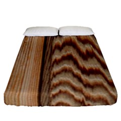Wood Grain Texture Brown Fitted Sheet (queen Size) by Amaryn4rt