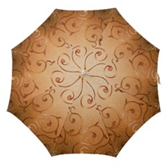 Texture Material Textile Gold Straight Umbrellas by Amaryn4rt