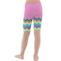 Easter Chevron Pattern Stripes Kids  Mid Length Swim Shorts View2