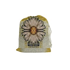 Power To The Big Flower Drawstring Pouches (medium)  by pepitasart