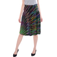 Texture Colorful Abstract Pattern Midi Beach Skirt by Amaryn4rt