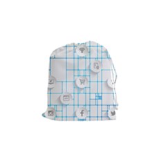 Icon Media Social Network Drawstring Pouches (small)  by Amaryn4rt