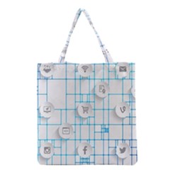Icon Media Social Network Grocery Tote Bag by Amaryn4rt