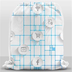 Icon Media Social Network Drawstring Bag (large) by Amaryn4rt