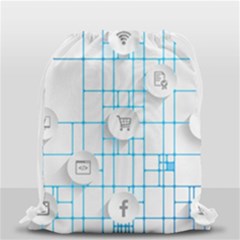 Icon Media Social Network Drawstring Bag (small) by Amaryn4rt