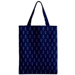 Anchor Pattern Zipper Classic Tote Bag by Amaryn4rt