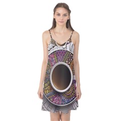 Ethnic Pattern Ornaments And Coffee Cups Vector Camis Nightgown by Amaryn4rt