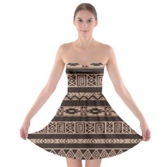 Ethnic Pattern Vector Strapless Bra Top Dress by Amaryn4rt